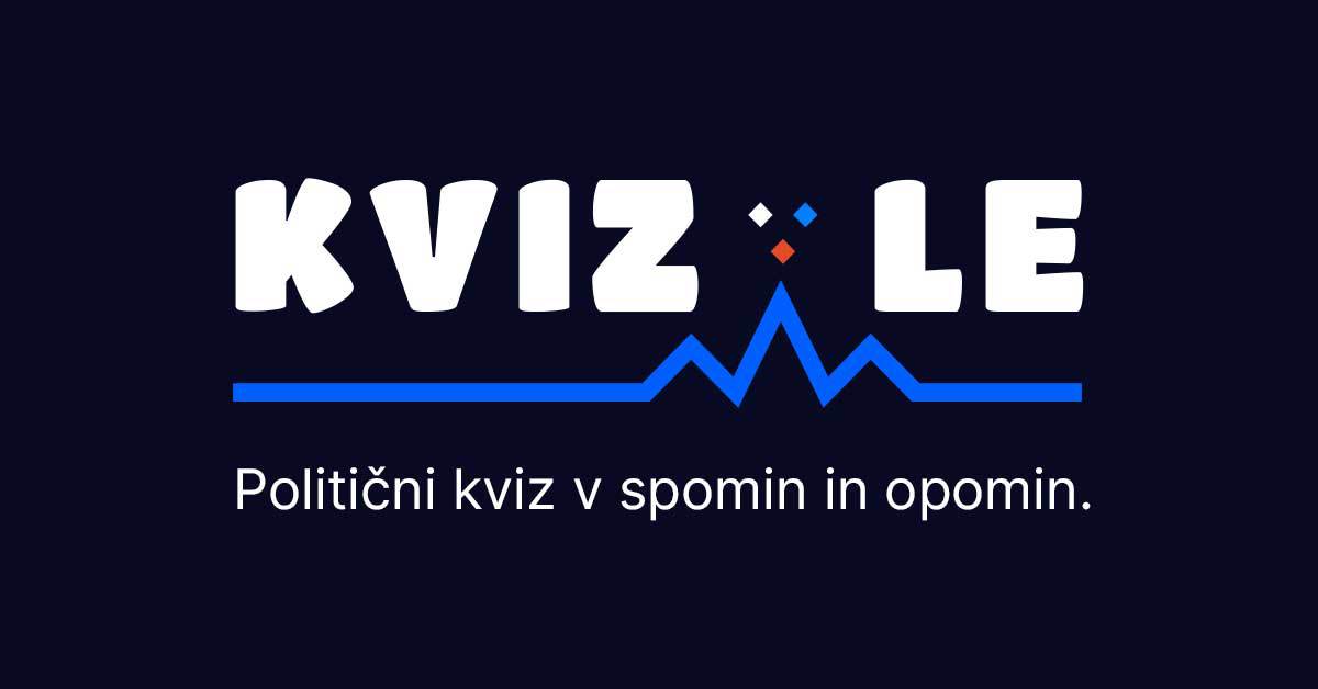 Logotip kviza Kvizle s pripisom "V spomin in opomin."